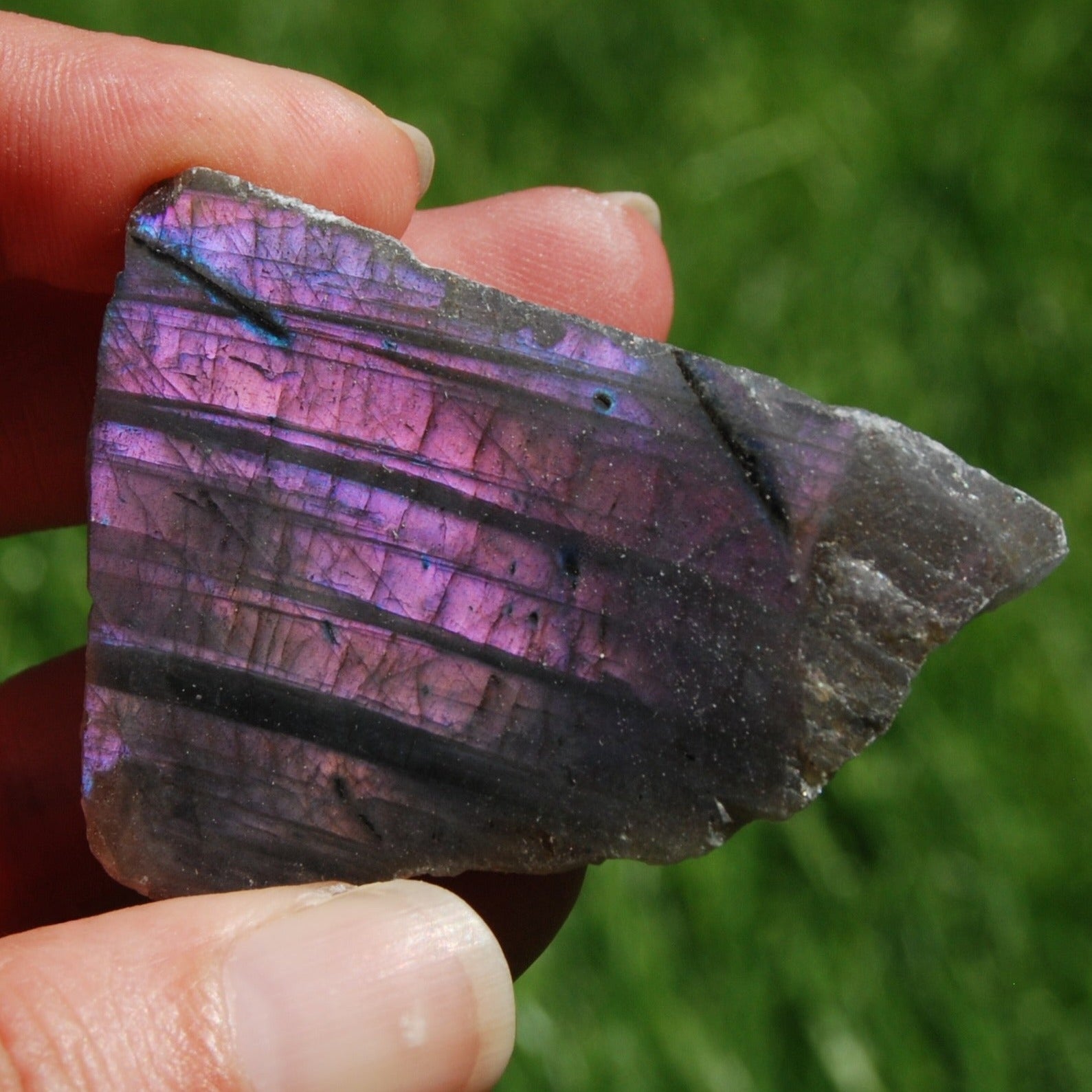 Purple Labradorite Crystal Slab