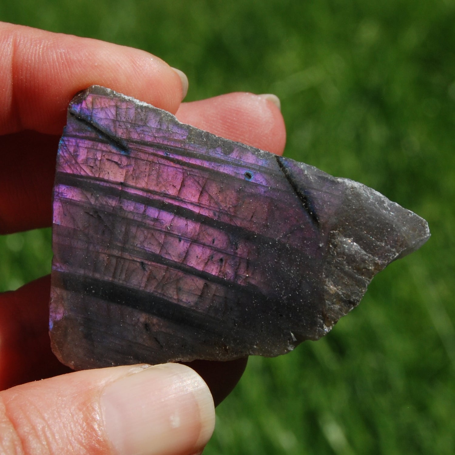 Purple Labradorite Crystal Slab