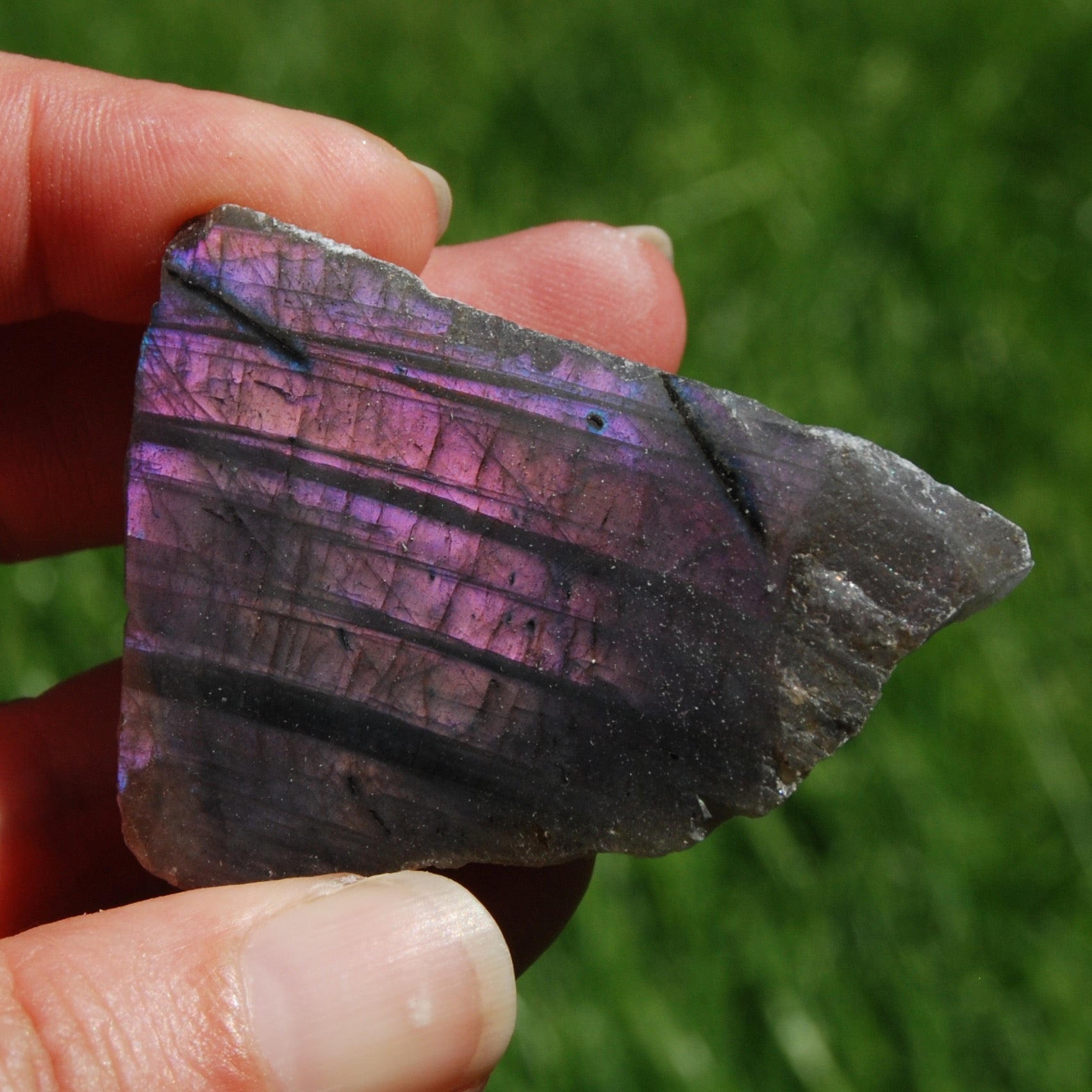 Purple Labradorite Crystal Slab