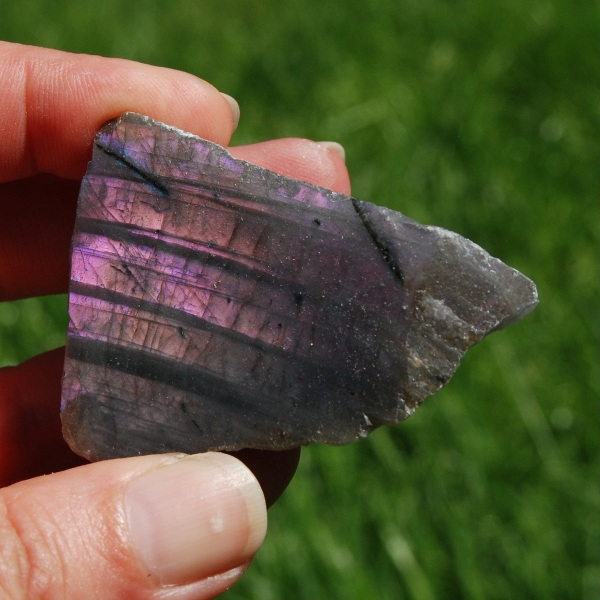Purple Labradorite Crystal Slab