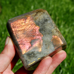 Large Sunset Labradorite Crystal Freeform Tower