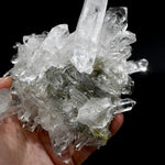 Cosmic Starburst Record Keeper Lemurian Silver Quartz Chlorite Crystal Cluster Starbrary Optical Corinto, Brazil