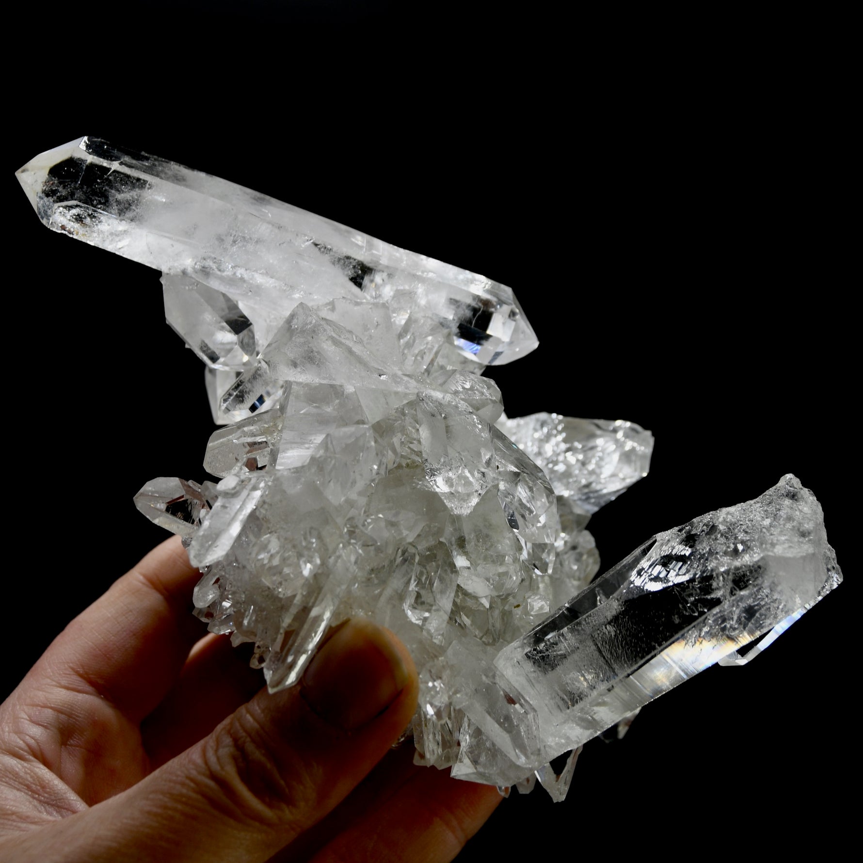 Cosmic Starburst Record Keeper Lemurian Silver Quartz Chlorite Crystal Cluster Starbrary Optical Corinto, Brazil