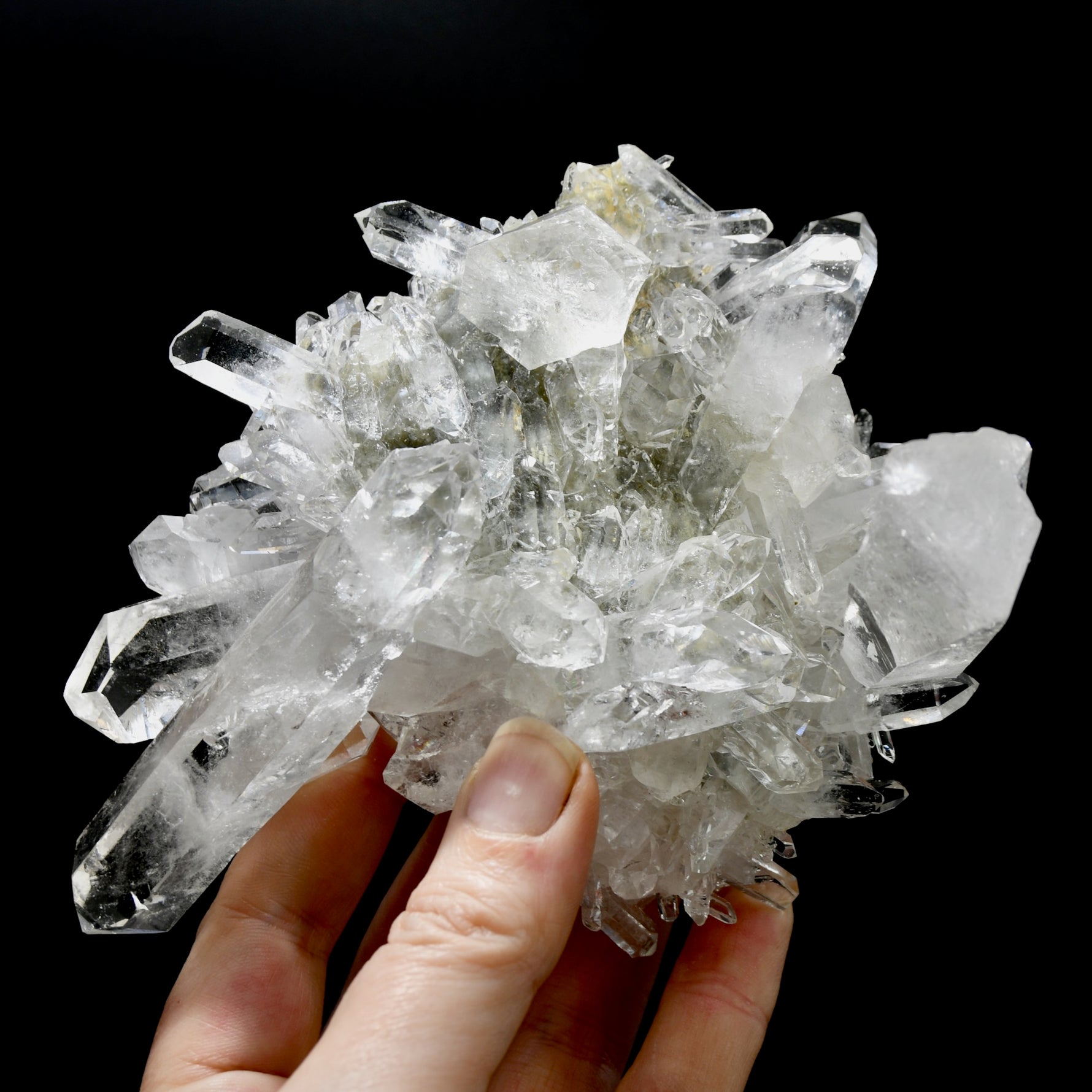 Cosmic Starburst Record Keeper Lemurian Silver Quartz Chlorite Crystal Cluster Starbrary Optical Corinto, Brazil