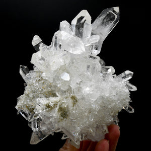 Cosmic Starburst Record Keeper Lemurian Silver Quartz Chlorite Crystal Cluster Starbrary Optical Corinto, Brazil