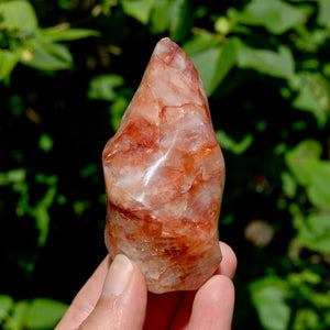 Fire Quartz Red Hematoid Crystal Flame Tower