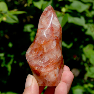 Fire Quartz Red Hematoid Crystal Flame Tower