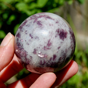 Unicorn Stone Pink Blue Tourmaline Lepidolite Crystal Sphere, Indicolite