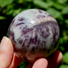 Load image into Gallery viewer, Unicorn Stone Pink Blue Tourmaline Lepidolite Crystal Sphere, Indicolite
