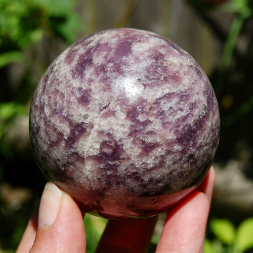 Unicorn Stone Pink Tourmaline Lepidolite Crystal Sphere