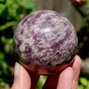 Unicorn Stone Pink Tourmaline Lepidolite Crystal Sphere