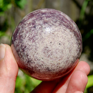 Unicorn Stone Pink Tourmaline Lepidolite Crystal Sphere