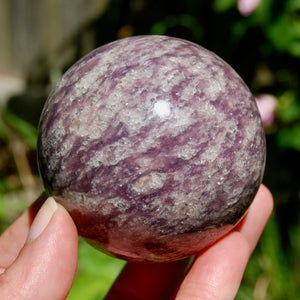 Unicorn Stone Pink Tourmaline Lepidolite Crystal Sphere