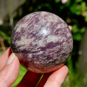 Unicorn Stone Pink Tourmaline Lepidolite Crystal Sphere