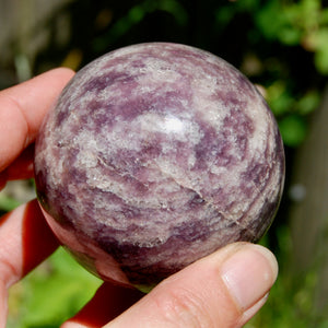 Unicorn Stone Pink Tourmaline Lepidolite Crystal Sphere