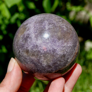 Large Unicorn Stone Pink Tourmaline Lepidolite Crystal Sphere