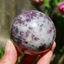 Load image into Gallery viewer, Unicorn Stone Pink Blue Tourmaline Lepidolite Crystal Sphere, Indicolite
