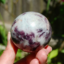 Load image into Gallery viewer, Unicorn Stone Pink Blue Tourmaline Lepidolite Crystal Sphere, Indicolite
