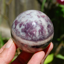 Load image into Gallery viewer, Unicorn Stone Pink Blue Tourmaline Lepidolite Crystal Sphere, Indicolite
