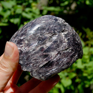 Flashy Gem Lepidolite Crystal Semi Polished Freeform