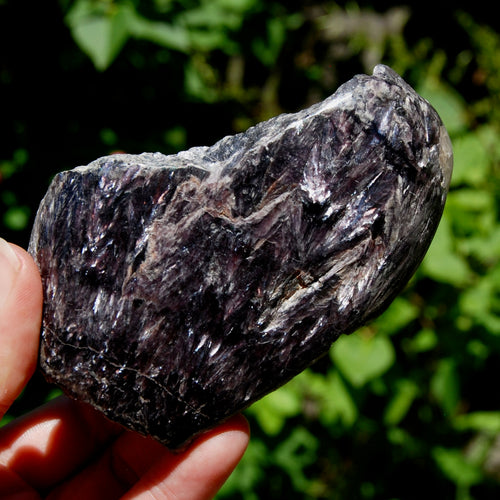 Large Flashy Gem Lepidolite Crystal Semi Polished Freeform