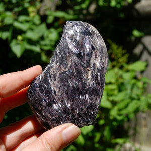 Large Flashy Gem Lepidolite Crystal Semi Polished Freeform