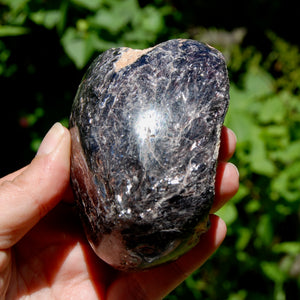 Large Flashy Gem Lepidolite Crystal Semi Polished Freeform