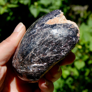 Large Flashy Gem Lepidolite Crystal Semi Polished Freeform