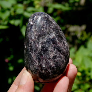 Flashy Gem Lepidolite Crystal Semi Polished Freeform