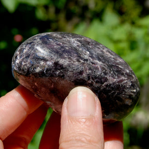 Flashy Gem Lepidolite Crystal Semi Polished Freeform