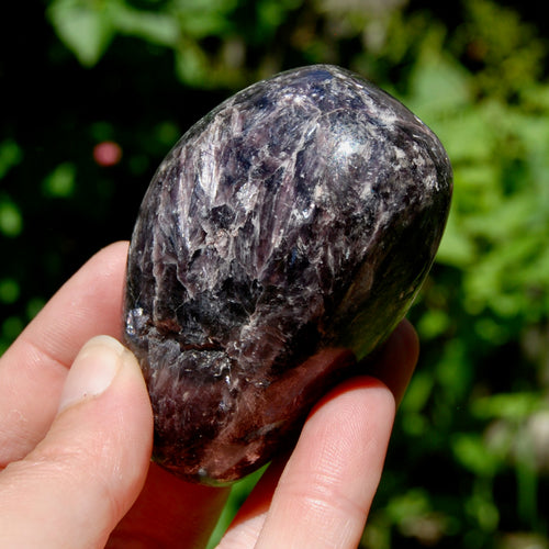 Flashy Gem Lepidolite Crystal Semi Polished Freeform