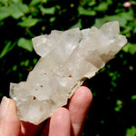 Raw Dow Channeler Clear Quartz Crystal Cluster, Limonite Specular Hematite, Zambia