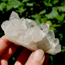 Load image into Gallery viewer, Raw Dow Channeler Clear Quartz Crystal Cluster, Limonite Specular Hematite, Zambia
