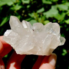 Load image into Gallery viewer, Raw Dow Channeler Clear Quartz Crystal Cluster, Limonite Specular Hematite, Zambia
