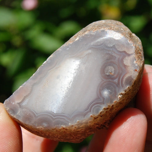 Pink Botswana Agate Semi Polished Crystal Nodule