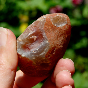 Red Botswana Agate Semi Polished Crystal Nodule