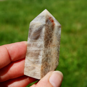 Flashy Rainbow Moonstone Sunstone Crystal Tower