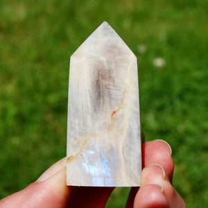 AAA Flashy Rainbow Moonstone Sunstone Crystal Tower