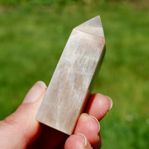 AAA Flashy Rainbow Moonstone Sunstone Crystal Tower