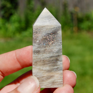 AAA Flashy Rainbow Moonstone Sunstone Crystal Tower