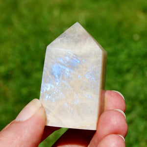 AAA Flashy Rainbow Moonstone Sunstone Crystal Tower