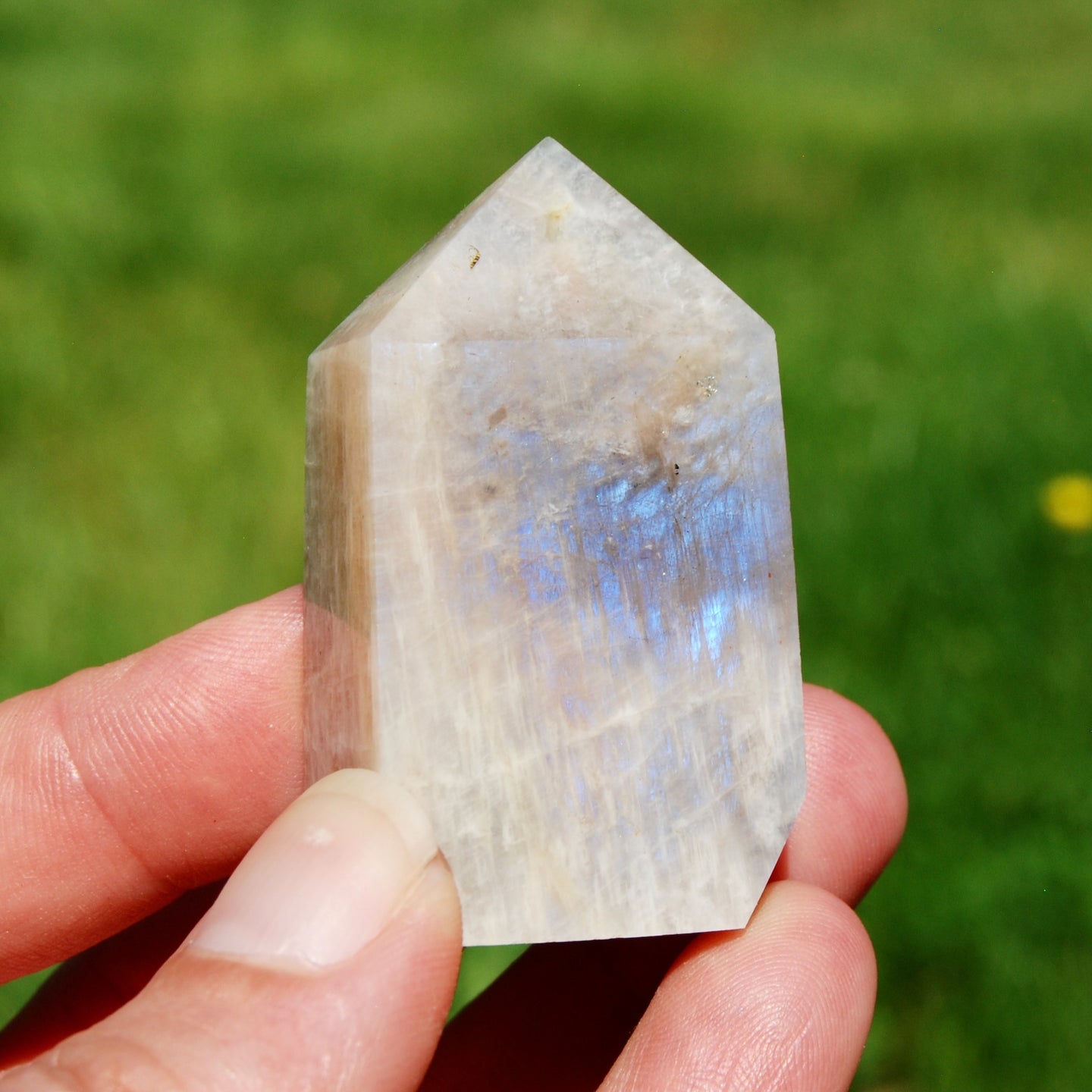 AAA Flashy Rainbow Moonstone Sunstone Crystal Tower