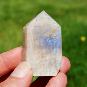 AAA Flashy Rainbow Moonstone Sunstone Crystal Tower