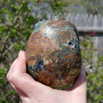 Azurite Malachite Matrix Carved Crystal Skull