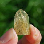 Channeler Golden Rutile Clear Quartz Crystal Mini Tower