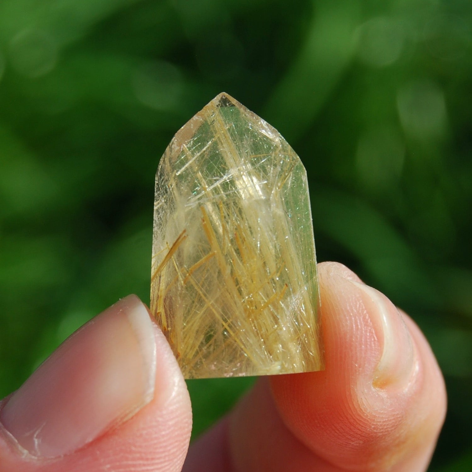 Channeler Golden Rutile Clear Quartz Crystal Mini Tower