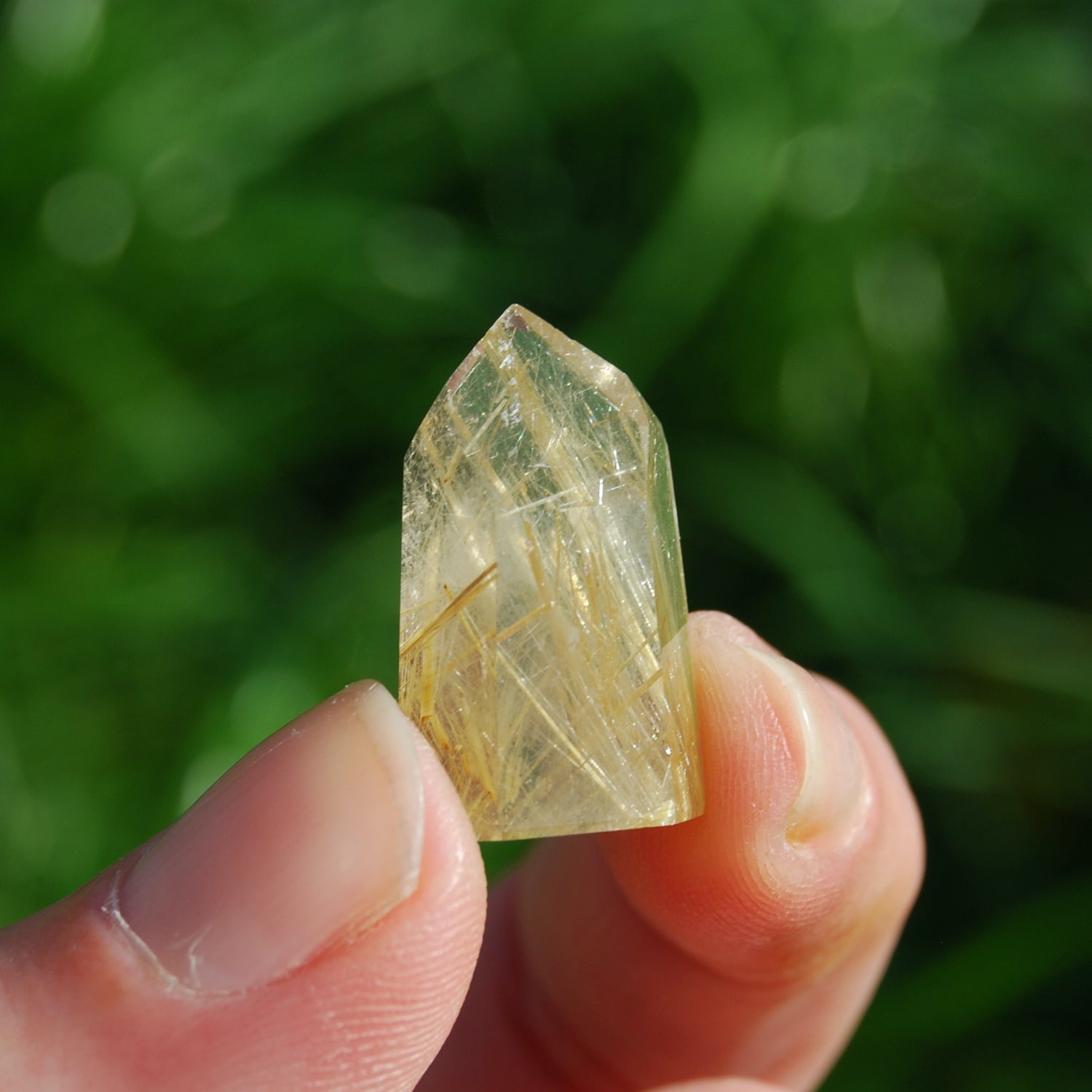 Channeler Golden Rutile Clear Quartz Crystal Mini Tower