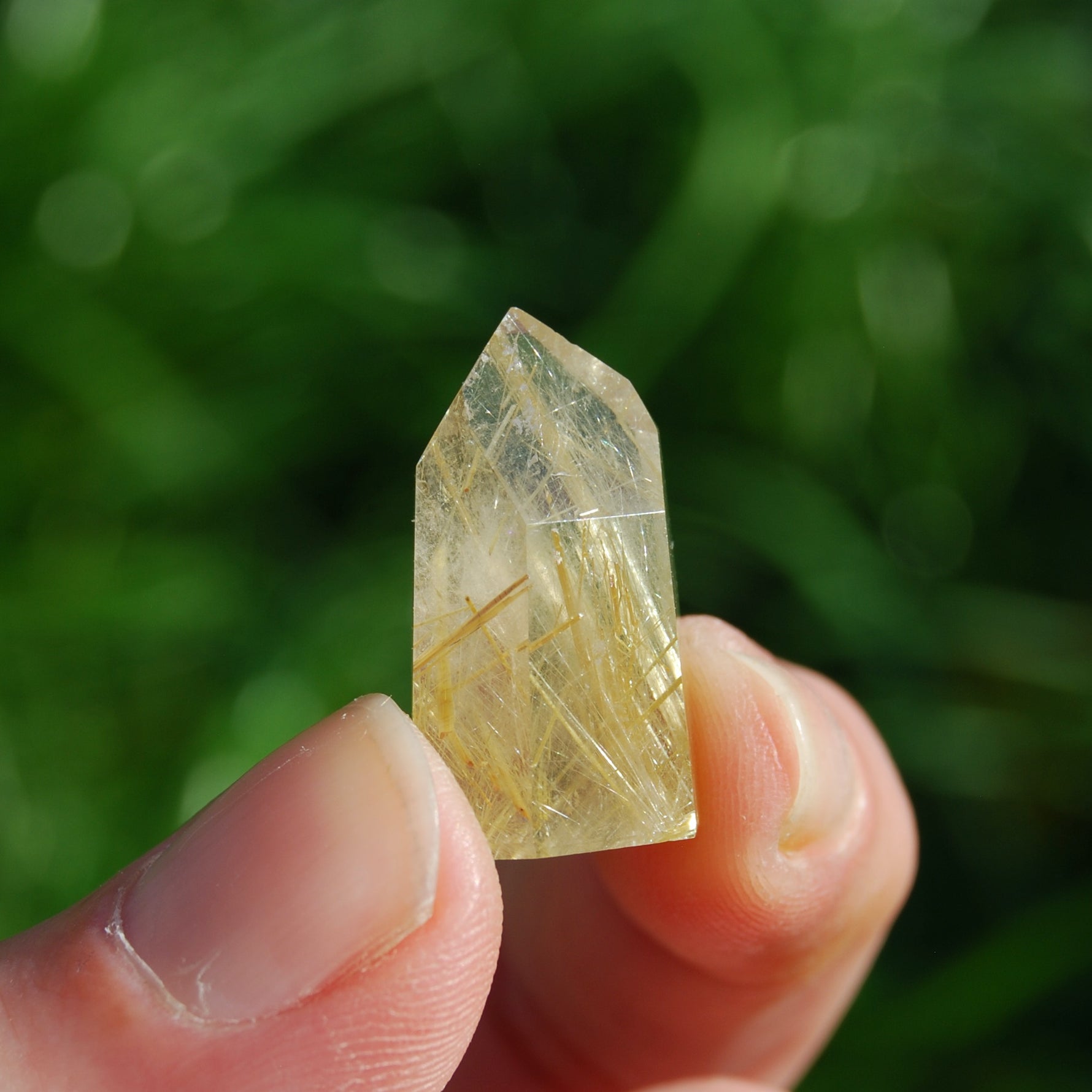 Channeler Golden Rutile Clear Quartz Crystal Mini Tower