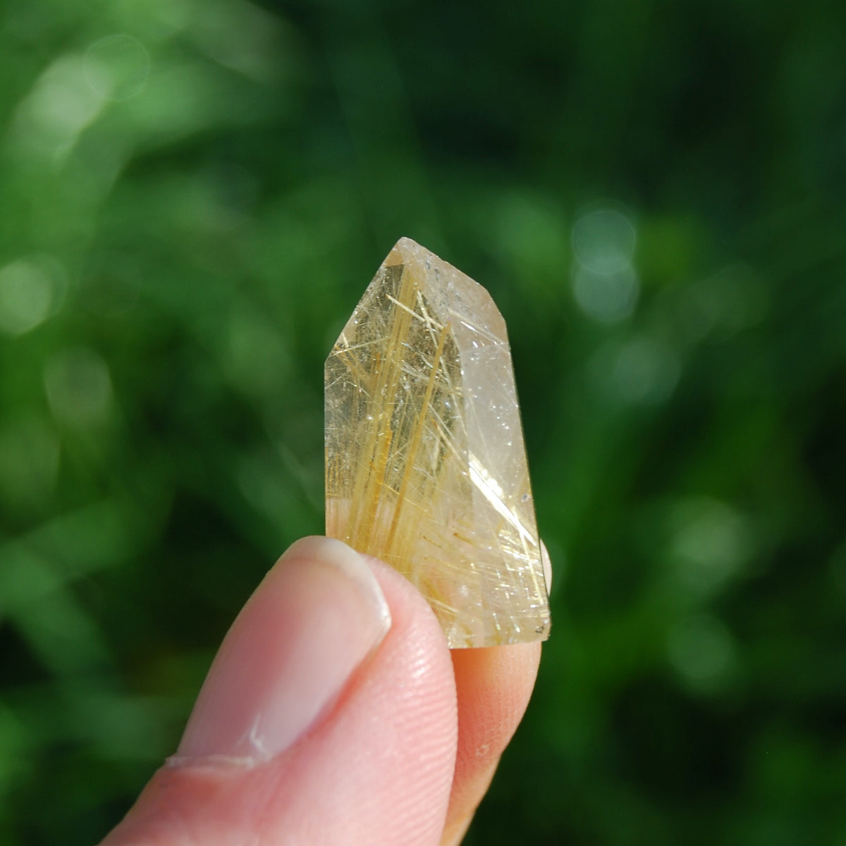 Channeler Golden Rutile Clear Quartz Crystal Mini Tower