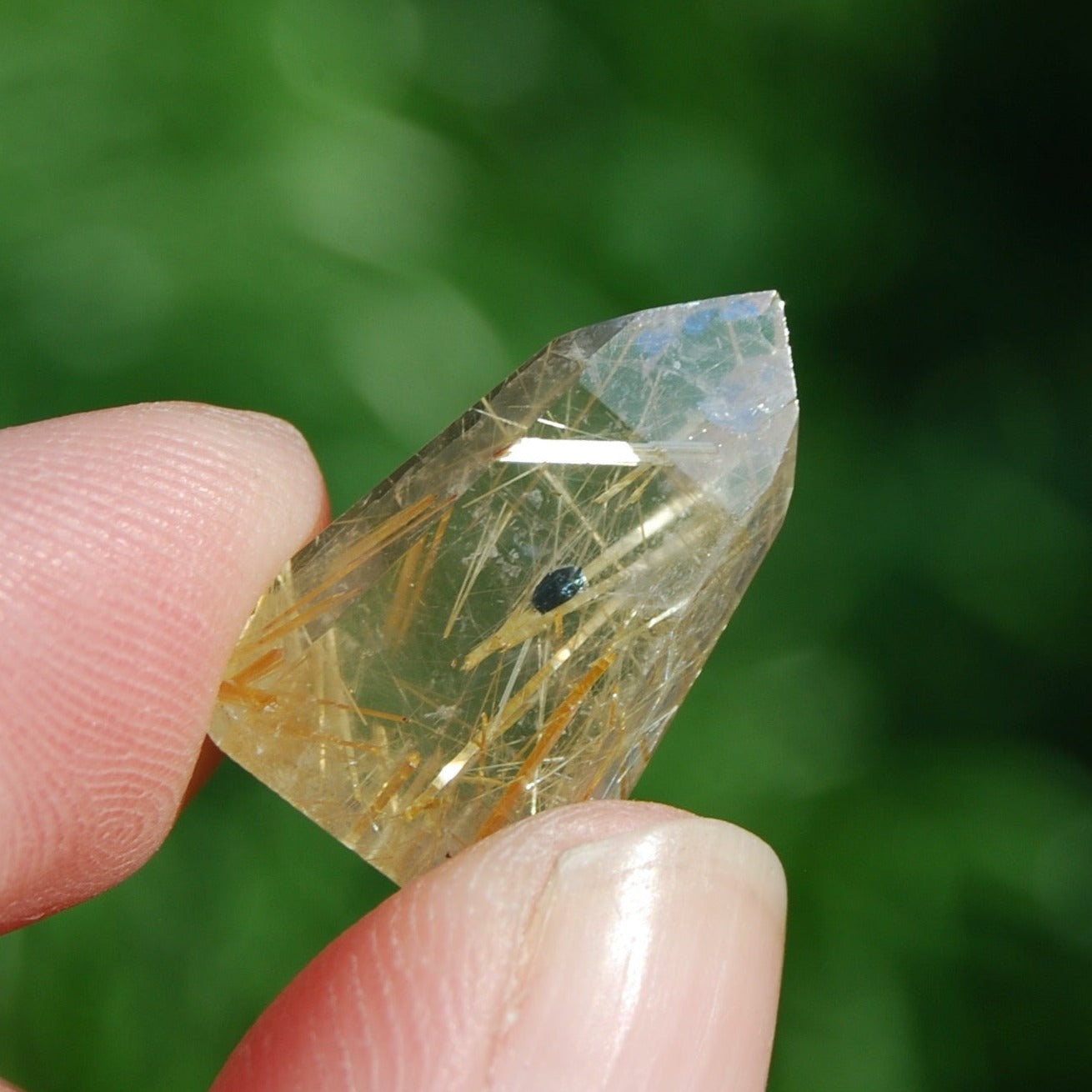 Channeler Golden Rutile Clear Quartz Crystal Mini Tower